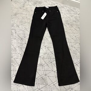 Etienne Marcel Women's True Black Flare Jeans NWT size 30!! High rise!